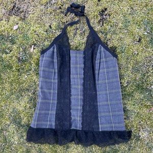 Punk Purple Plaid Corset